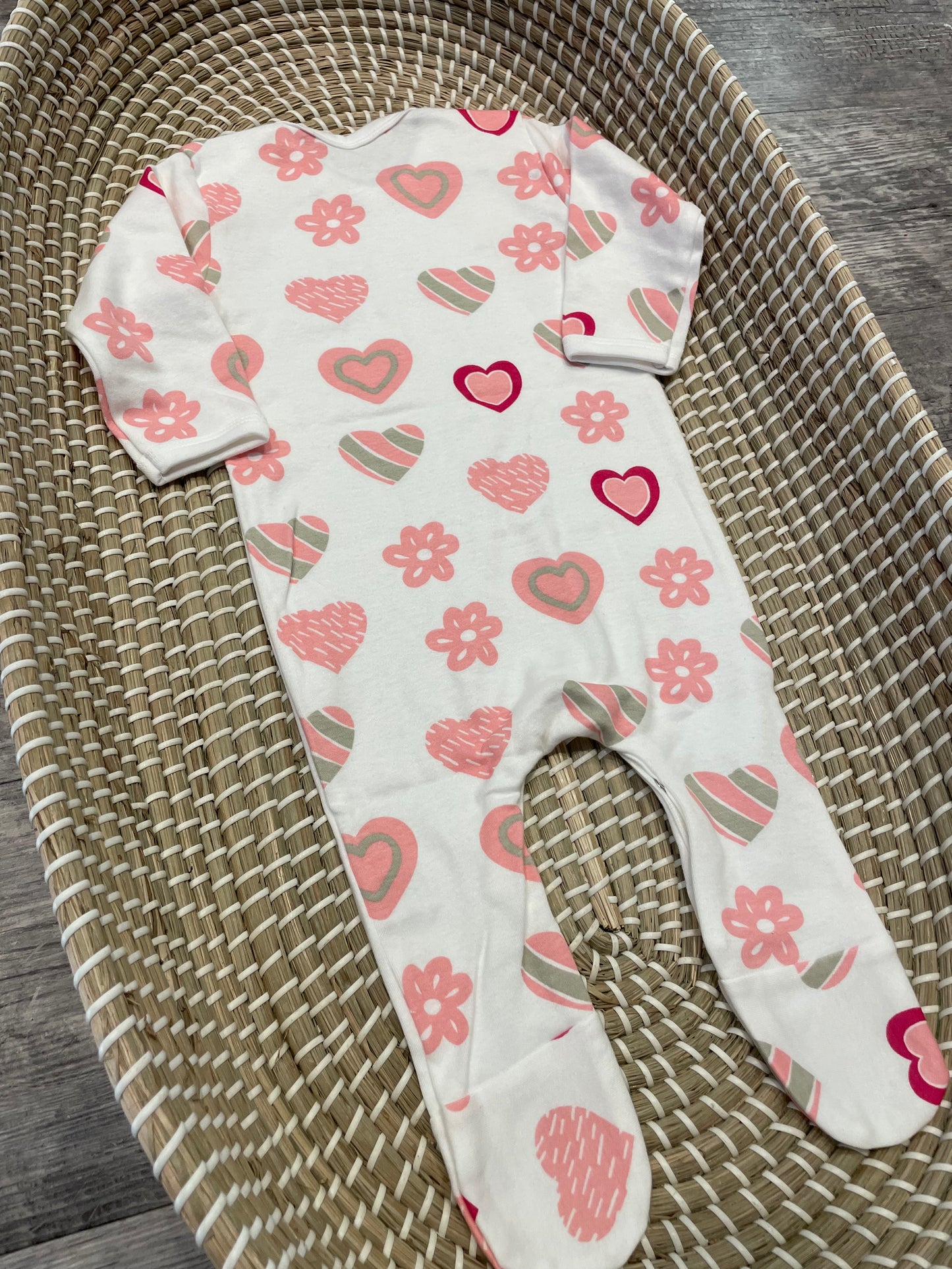 Personalised valentines sleepsuits