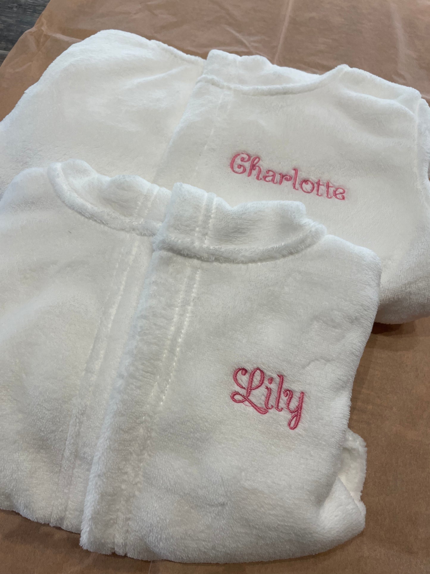 Personalised white dressing gown